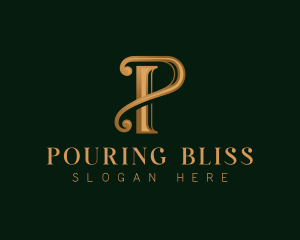 Elegant Luxury Letter P logo design