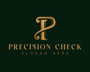 Elegant Luxury Letter P logo design