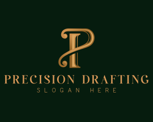 Elegant Luxury Letter P logo design