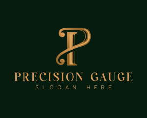 Elegant Luxury Letter P logo design