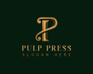 Elegant Luxury Letter P logo design