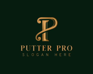 Elegant Luxury Letter P logo design