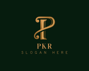 Elegant Luxury Letter P logo design