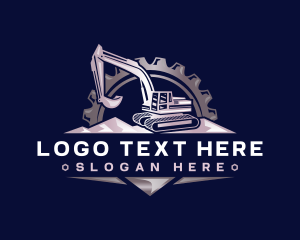 Mining - Excavator Digging Builder logo design