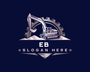 Excavator Digging Builder Logo