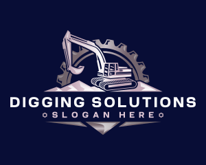 Excavator Digging Builder logo design