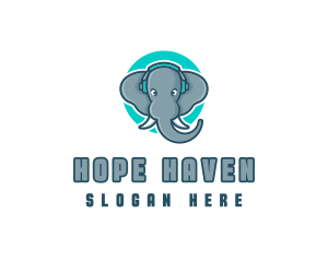 Leader - Elephant Gamer Headset logo design