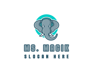 Sports Team - Elephant Gamer Headset logo design