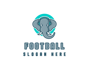 Jungle - Elephant Gamer Headset logo design