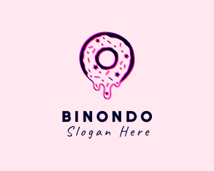 Donut Pastry Glitch Logo