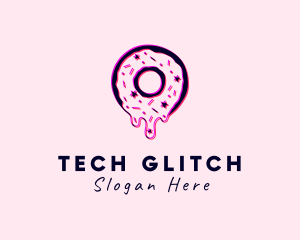 Glitch - Donut Pastry Glitch logo design