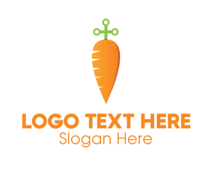 Food Store - Cross Carrot Vegetable logo design