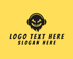 Headphone - Scary Monster Audio logo design