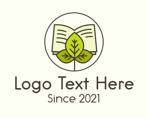 Publisher - Leaf Nature Book logo design