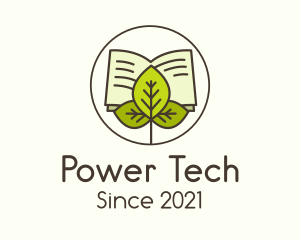 Learning - Leaf Nature Book logo design