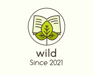 Book - Leaf Nature Book logo design