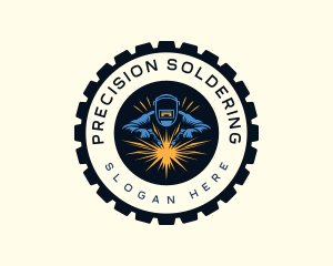 Soldering - Metal Fabrication Welder logo design