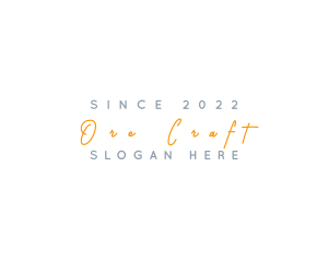 Orange Signature Business logo design