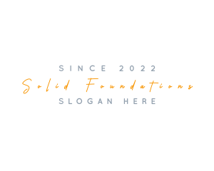 Handwriting - Orange Signature Business logo design