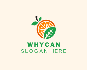Leaf Orange Fruit Logo