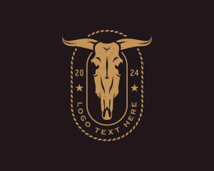 Cow - Bull Ranch Farm logo design