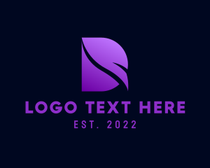 Organization - Modern Feather Letter D logo design