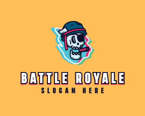 Fortnite - Pirate Smoking Skull logo design