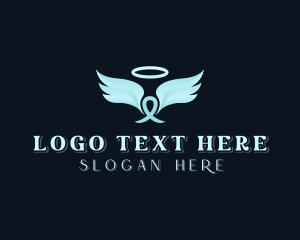 Heavenly - Halo Holy Wings logo design