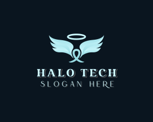 Halo Holy Wings logo design