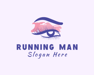 Woman Watercolor Eyelash Logo