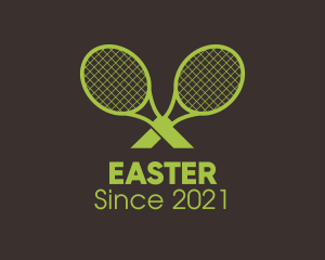 Professional Tennis Player - Athletic Tennis Racket logo design