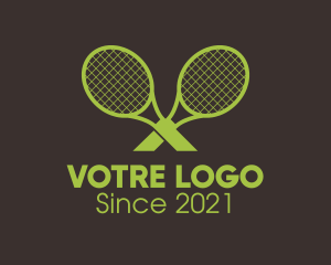 Tennis Player - Athletic Tennis Racket logo design