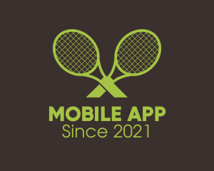 Mesh - Athletic Tennis Racket logo design