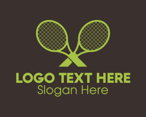 Athletic Tennis Racket  Logo