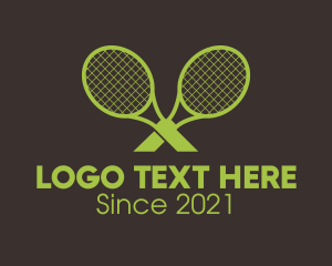 Tennis - Athletic Tennis Racket logo design