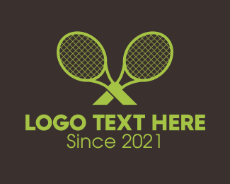 Athletic Tennis Racket  logo design