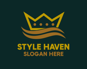 Regal - Royal Crown Wave logo design