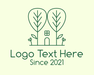 Outline - Eco Friendly House logo design