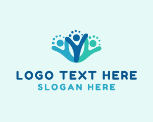 Meeting - Social Community People logo design