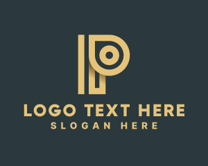 Notary - Generic Business Ouline Letter P logo design