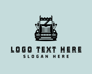 Lugging - Transport Cargo Trucking logo design