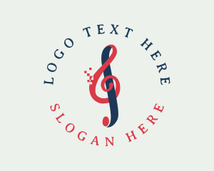 Vocals - Musical Note Composer logo design