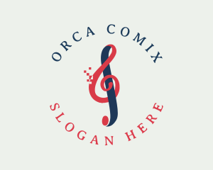Singer - Musical Note Composer logo design