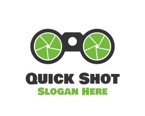 Shot - Camera Shutter Binoculars logo design