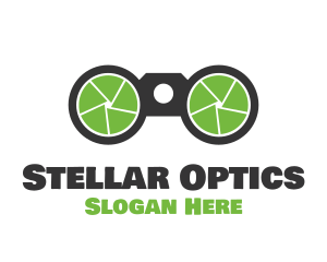 Telescope - Camera Shutter Binoculars logo design