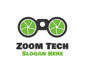 Zoom - Camera Shutter Binoculars logo design