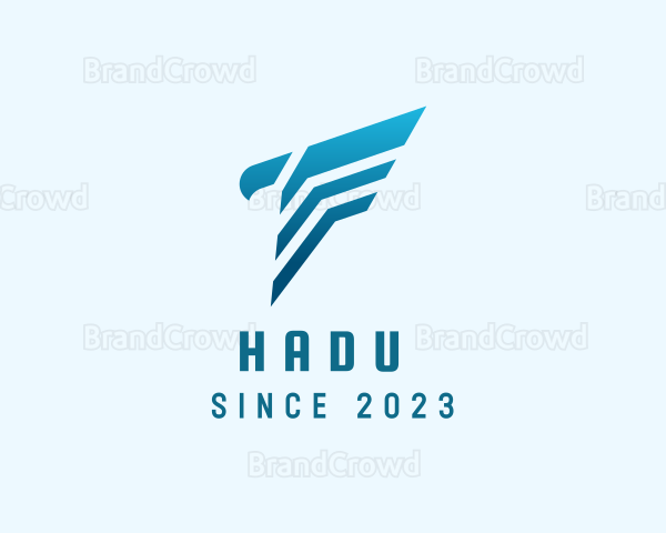 Modern Hawk Letter F Logo