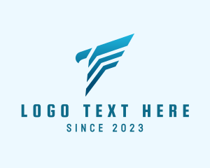 Angel - Modern Hawk Letter F logo design