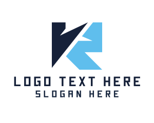 Vr - Generic Letter VR Stroke logo design