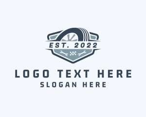 Automotive - Racing Wheel Mechanic logo design